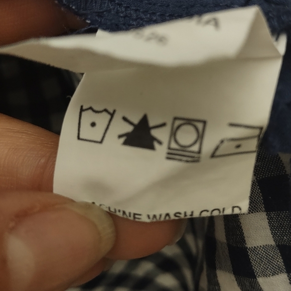 eShakti Black and White Gingham Long Sleeve Dress - Picture 8 of 10